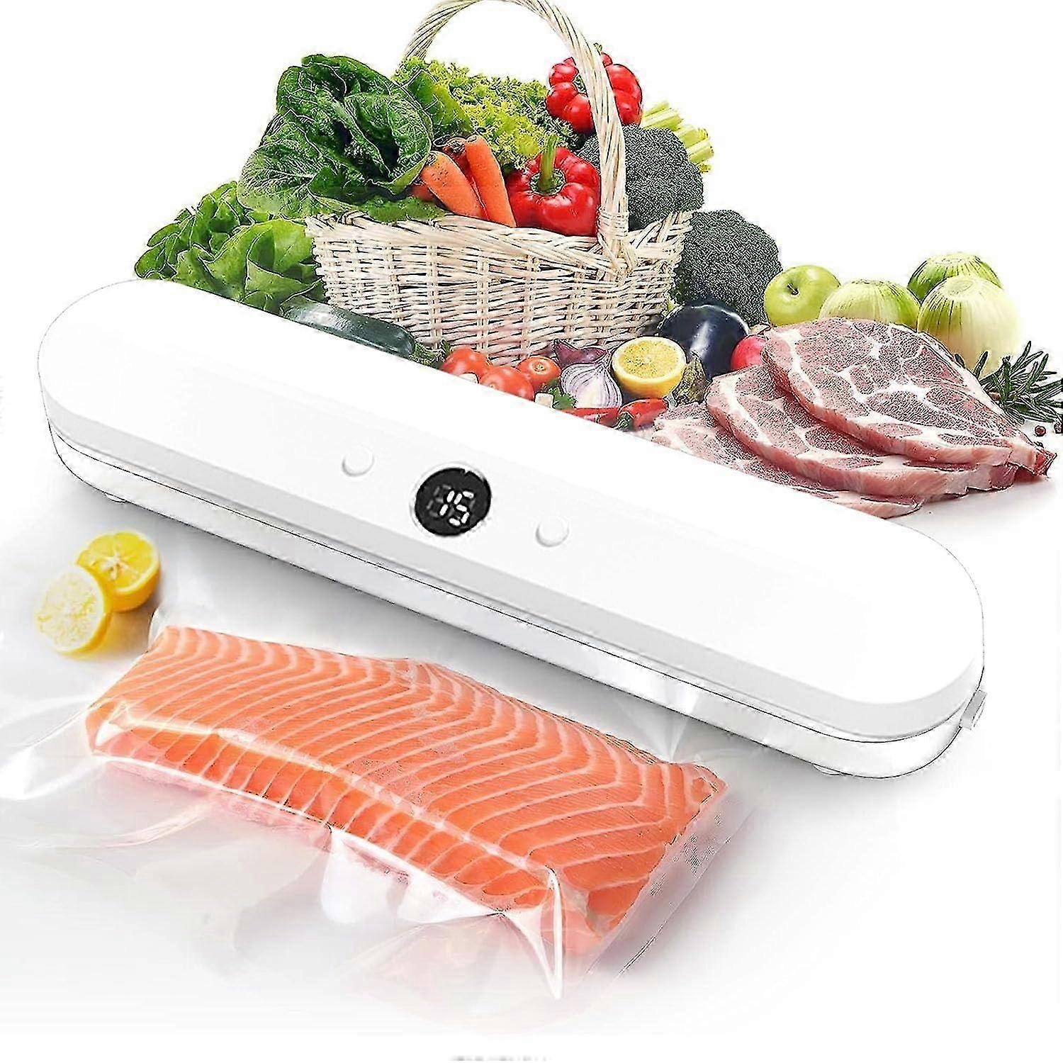 Automatic Vacuum Sealing Machine with 10 Bags, LED Display, Suitable for Dry, Humidity, Powder Food Storage