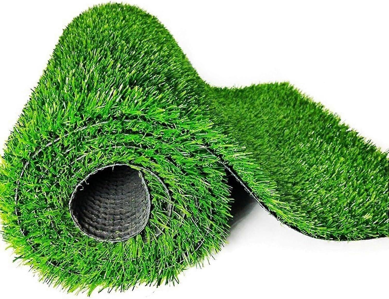 Artificial Grass Roll Realistic Synthetic Lawn Mat for Garden Patio Backyard Landscaping 2x1m Green