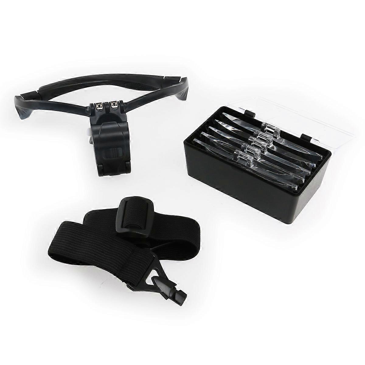 Jewelry Magnifier Visor with 2-LED Lighting Magnification Tool