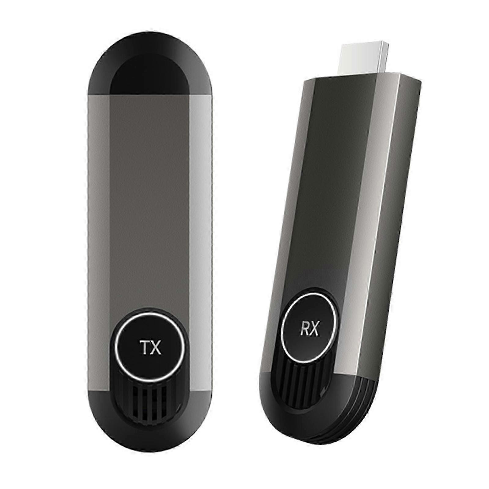 Wireless HDMIcompatible Video Transmitter And Receiver Extender Display Dongle TV Stick Mini Projector Replacement Grey