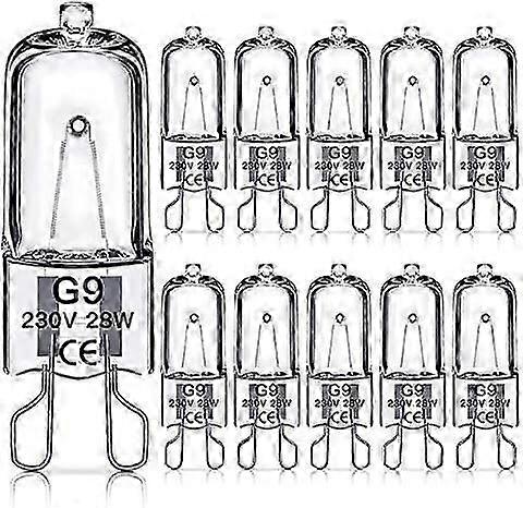 10 Pack G9 Dimmable Light Bulbs 28W Non-Flicker