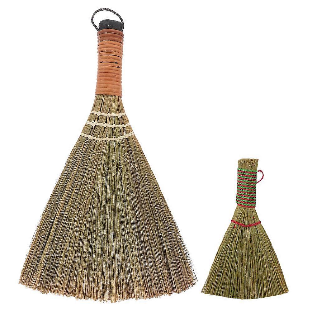 Handheld Small Broom Small Desk Whisk Broom for Effective Cleaning 2Pcs