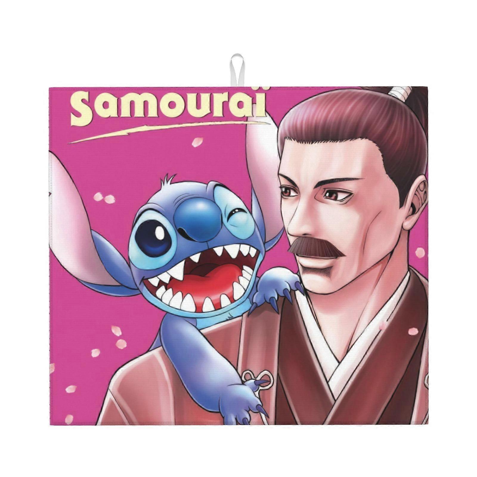 Stitch Dish Drying Mat For Kitchen Counter, Microfiber Dish Mat, Fast Absorbent Draining Pad