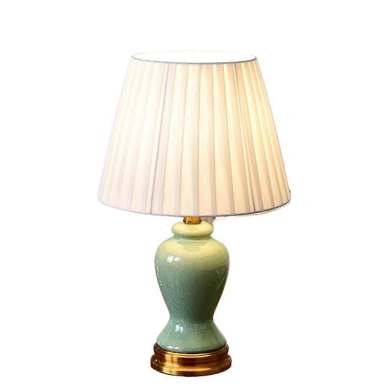 18 Inch Retro Mushroom Ceramic Table Lamp with 3Level Brightness and EyeFriendly Soft Lighting