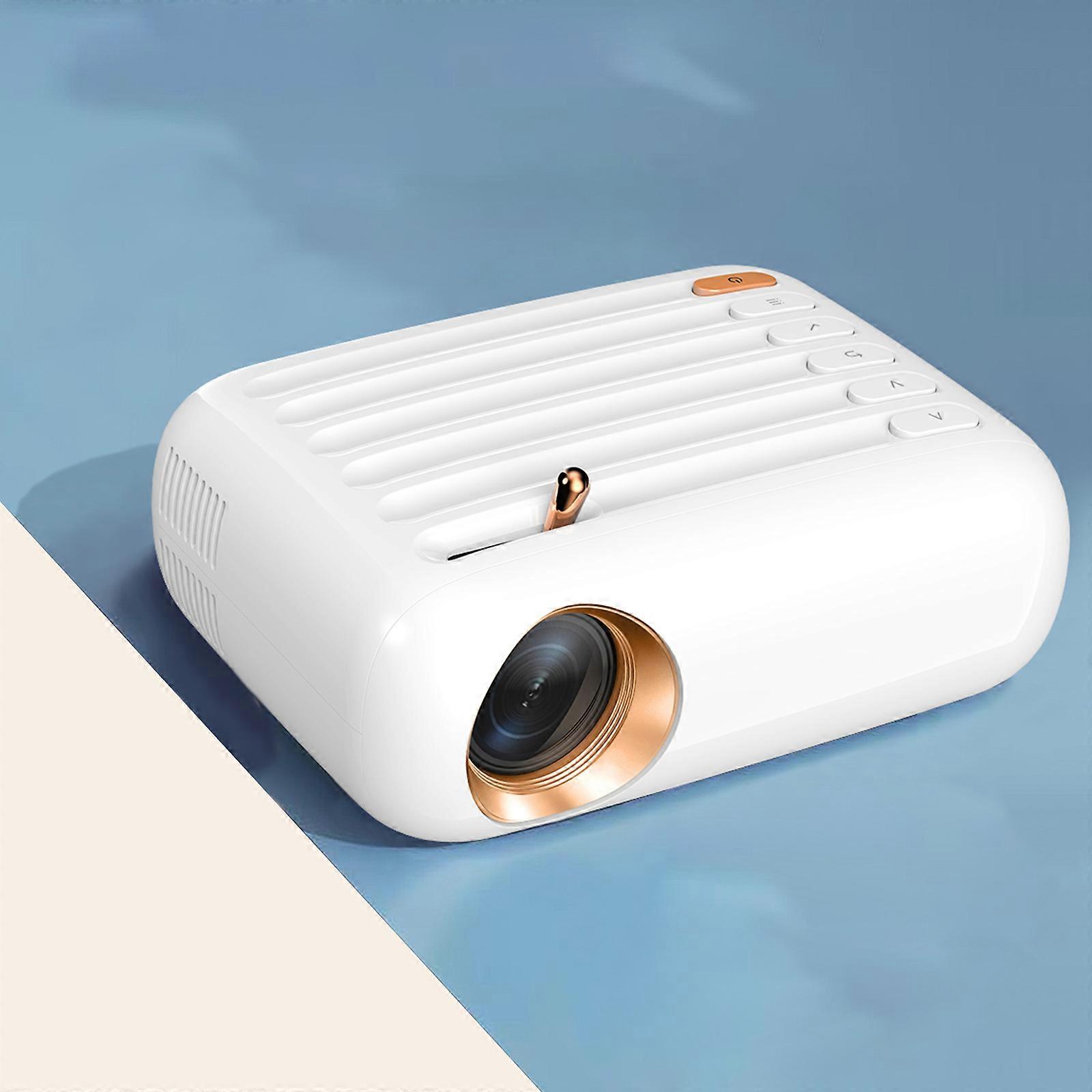 V1 Portable Projector 50-200in HD Screen, Built-in Speaker, USB/AV Interfaces, Remote Control