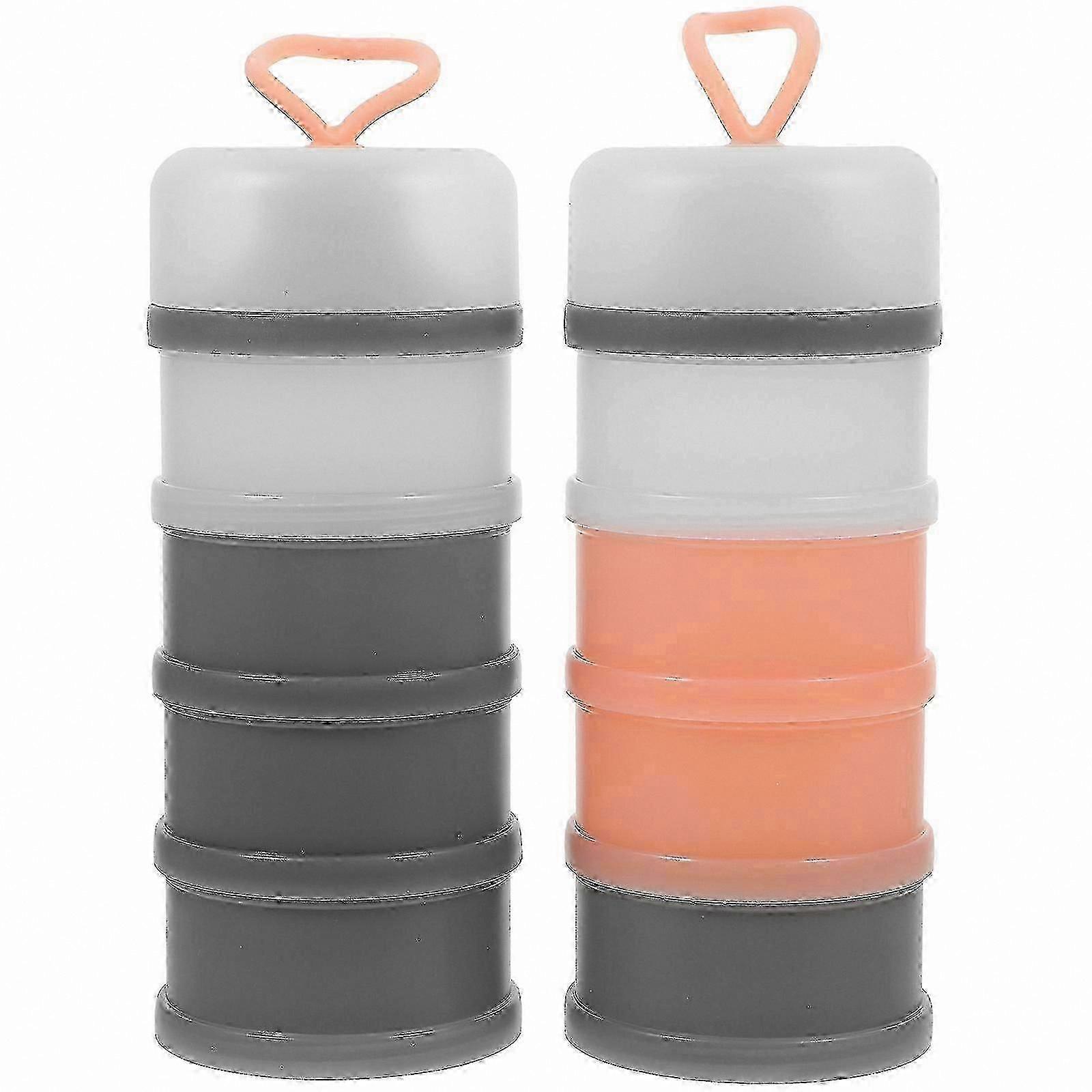 2-Pack Stackable Powder Storage Containers Leakproof Dispenser for Protein and Supplements