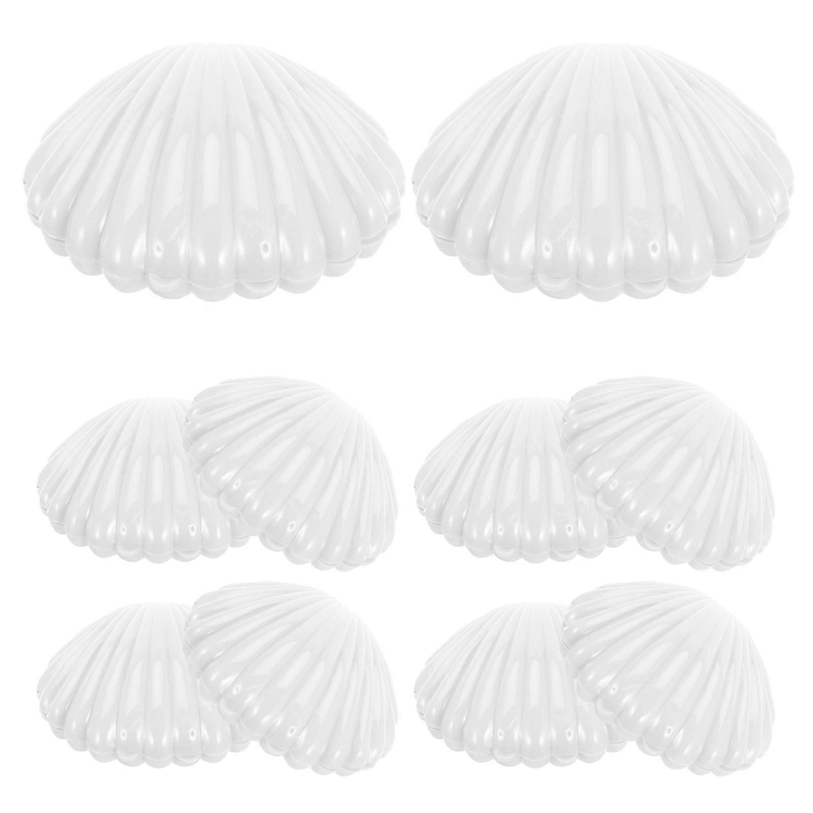 Shell Shaped Jewelry Container with Plastic for Storage 10Pcs