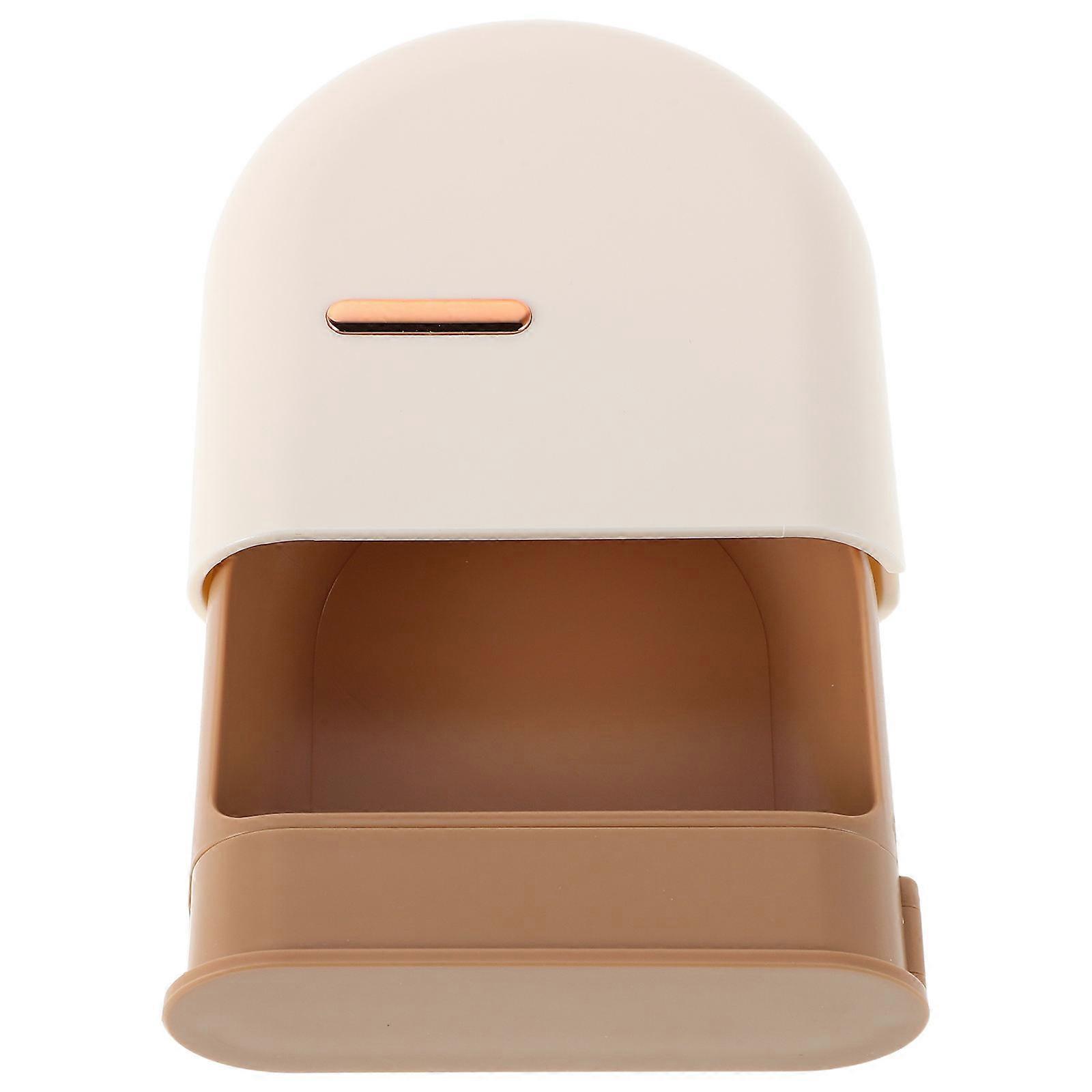 Slim Retainer Case for Aligner Storage with Stylish Design Beige