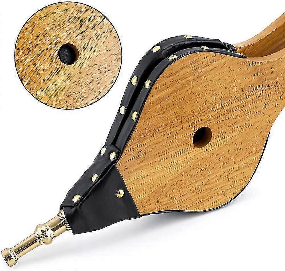 منفاخ الموقد 15.5 "× 7" منفاخ هواء خشبي كبير منفاخ لفوهة حفرة النار المصبوب للتخييم في الهواء الطلق شواء شواء مدخنة مضخة اليد خوار التنوب