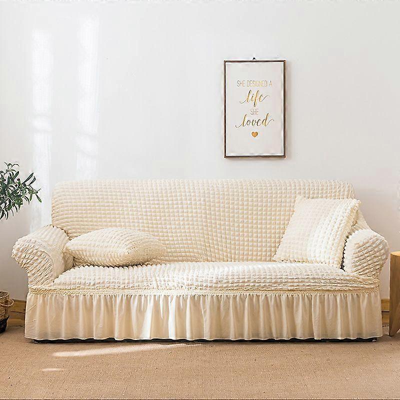 Sofa Cover Stretch Lace Sofa Slipcover in Bubble Fabric Macaron