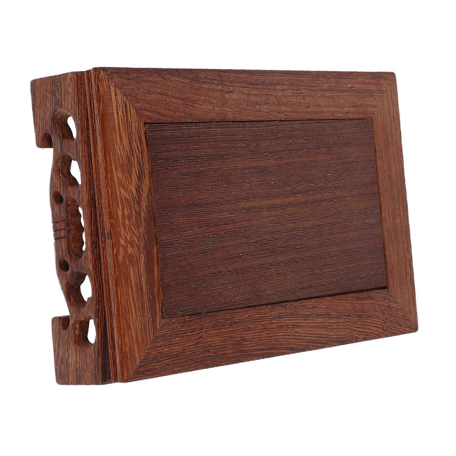 Brown Wood Display Stand for Display Use 1 Piece Rectangular Craft Base