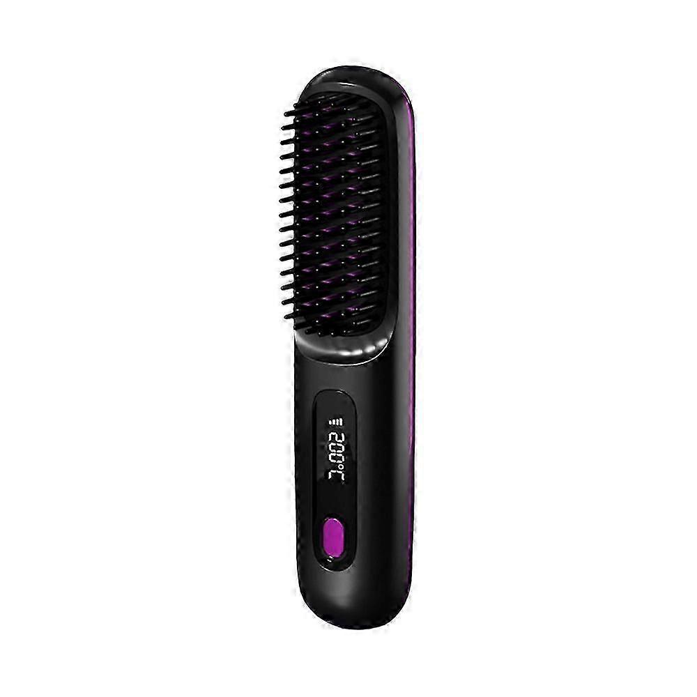 Escova alisadora elétrica com aquecimento rápido e visor LCD