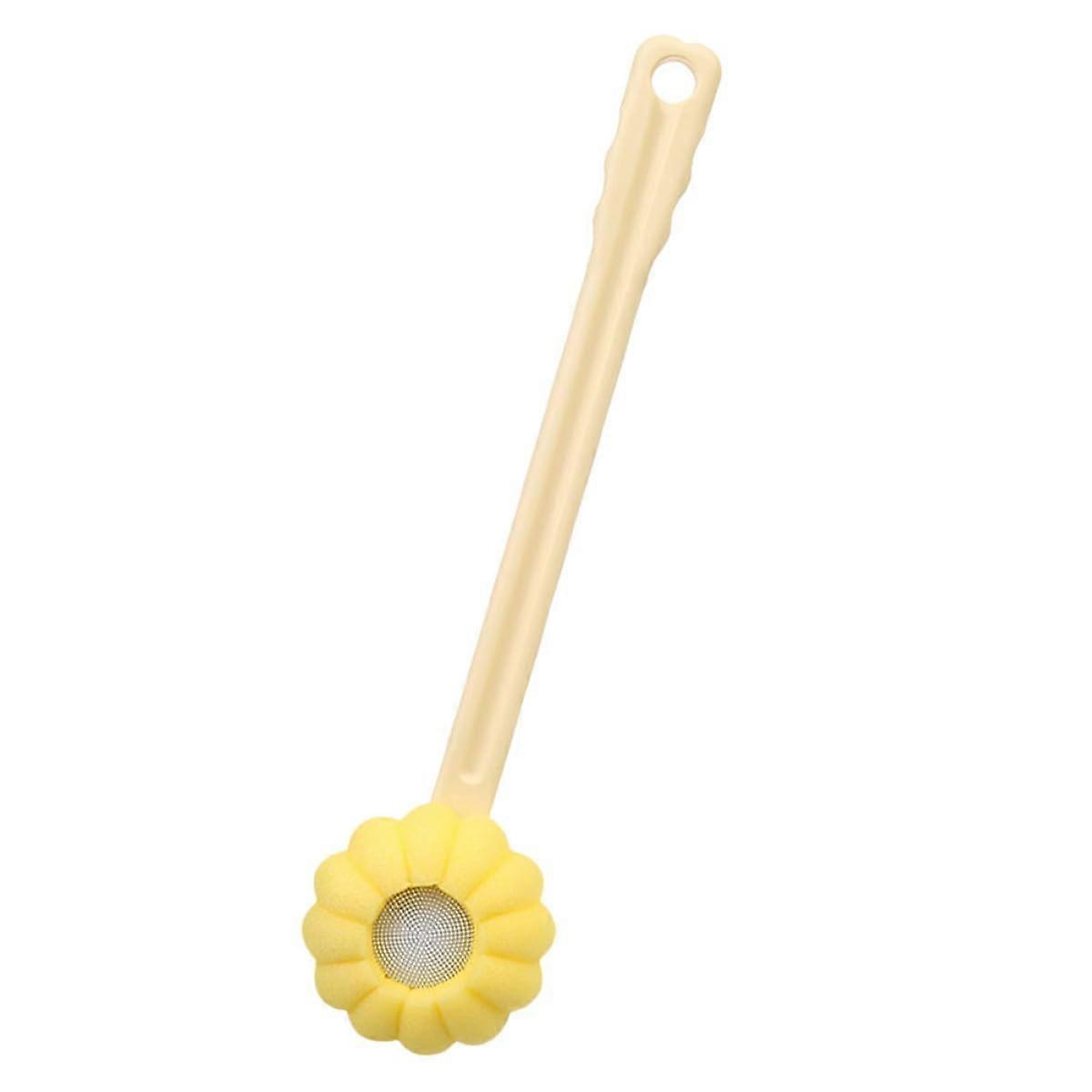 Long Handle Back Scrubber Bath Brush with Dense Sponge for Gentle Exfoliation and Relaxing Massage