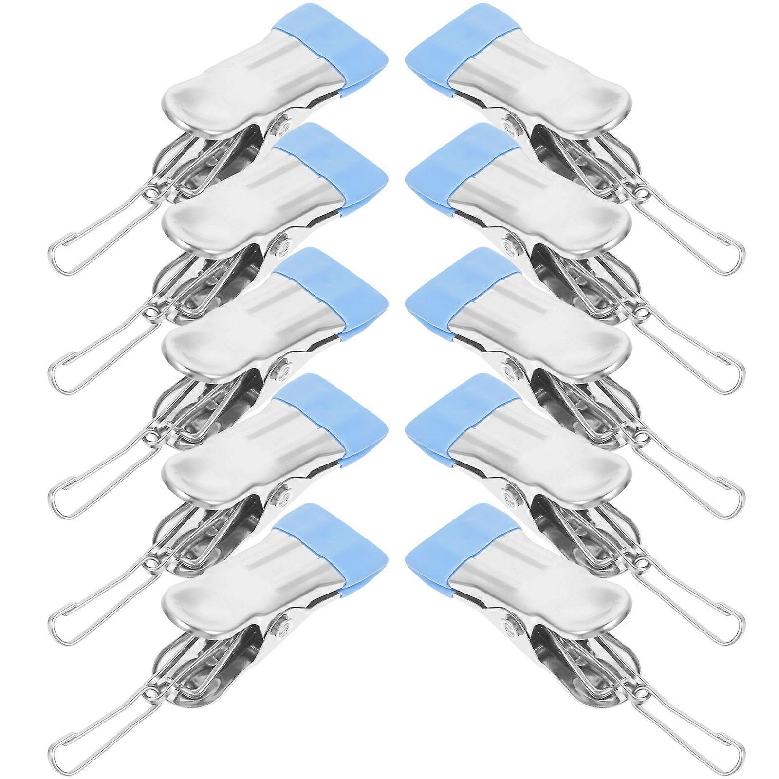 Laundry Clothes Clips Windproof Clothespins for Clothesline 80Pcs Sky-Blue