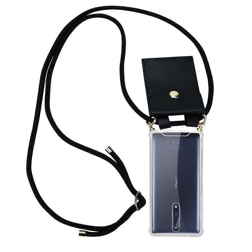 Nokia 8 2017シリコン保護ケース用携帯電話チェーン - 黄金の要素とコード