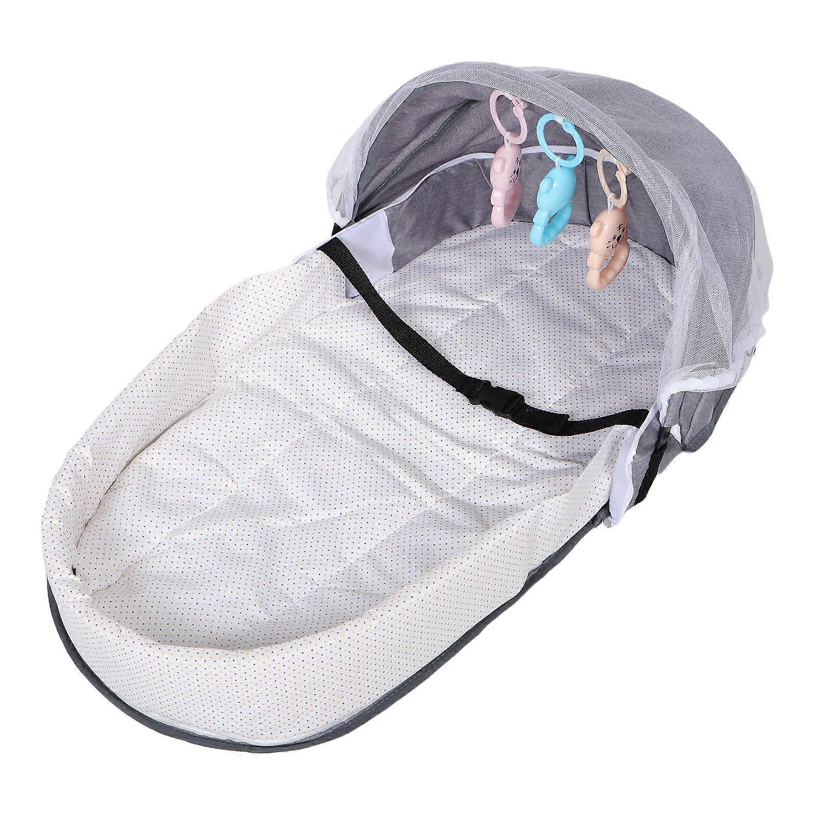 Lightweight Baby Bassinet for Newborn Toddlers with Mesh Net