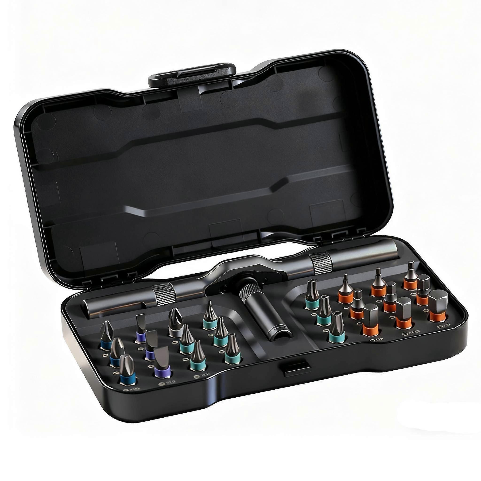 24 in 1 Precision Ratchet Screwdriver Set with Magnetic Bit Holder S2 Steel for Electronics and DIY