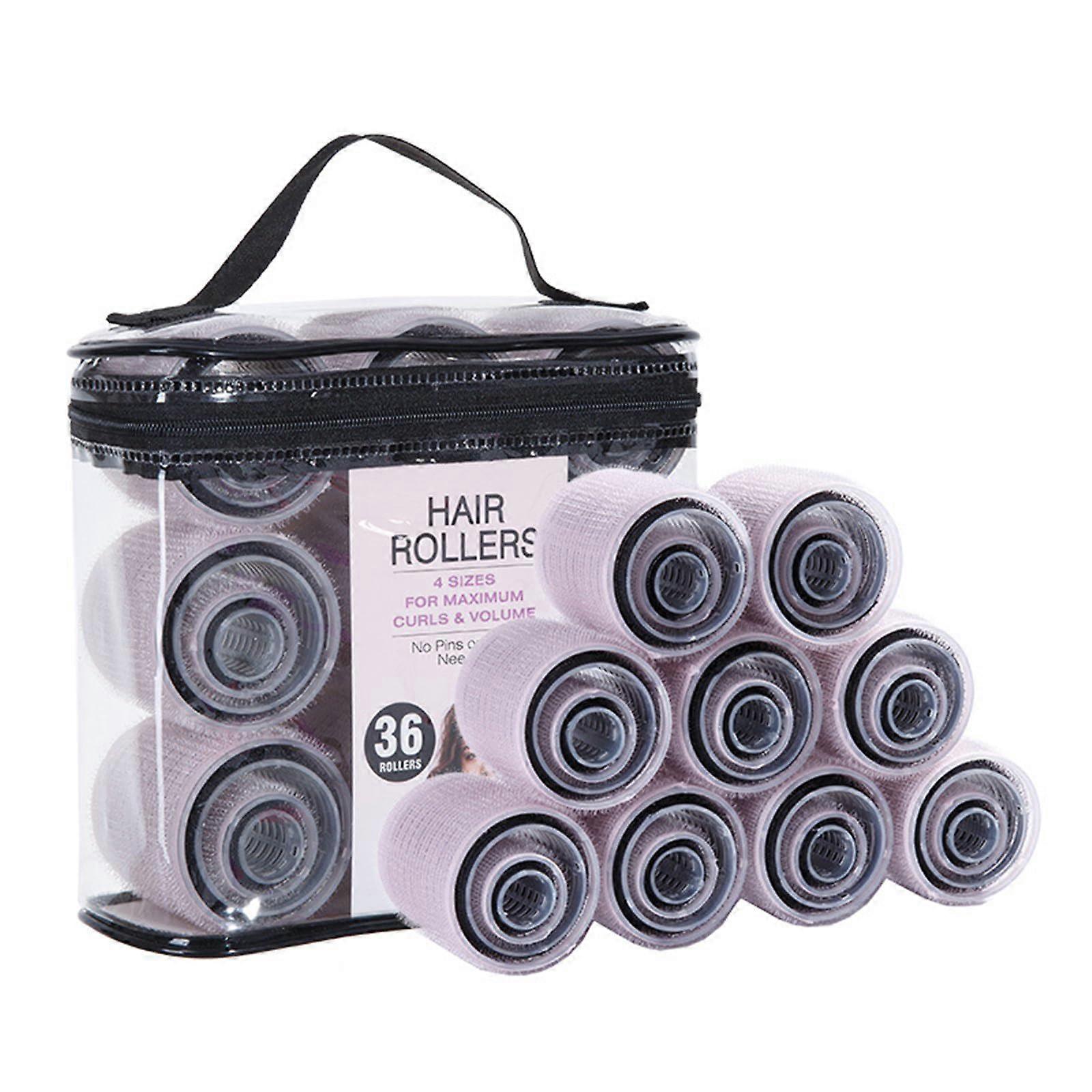 Hair Rollers Set with Clips and Bag, Self Grip Curlers for Heat Styling and Volume