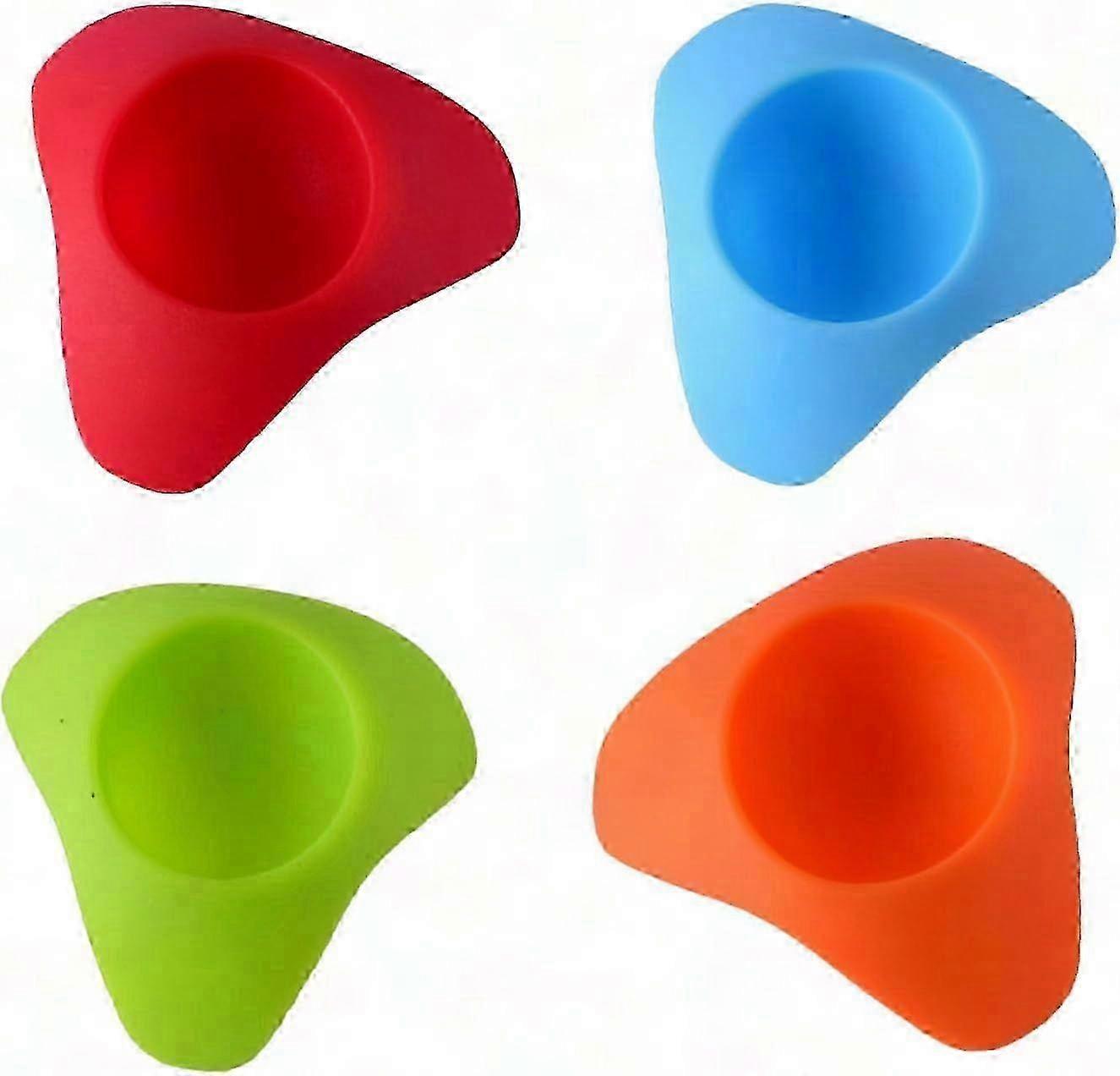 4-pack Silicone Egg Cups For Hard Or Soft Boiled Eggs - Dishwasher Safe Easy Clean