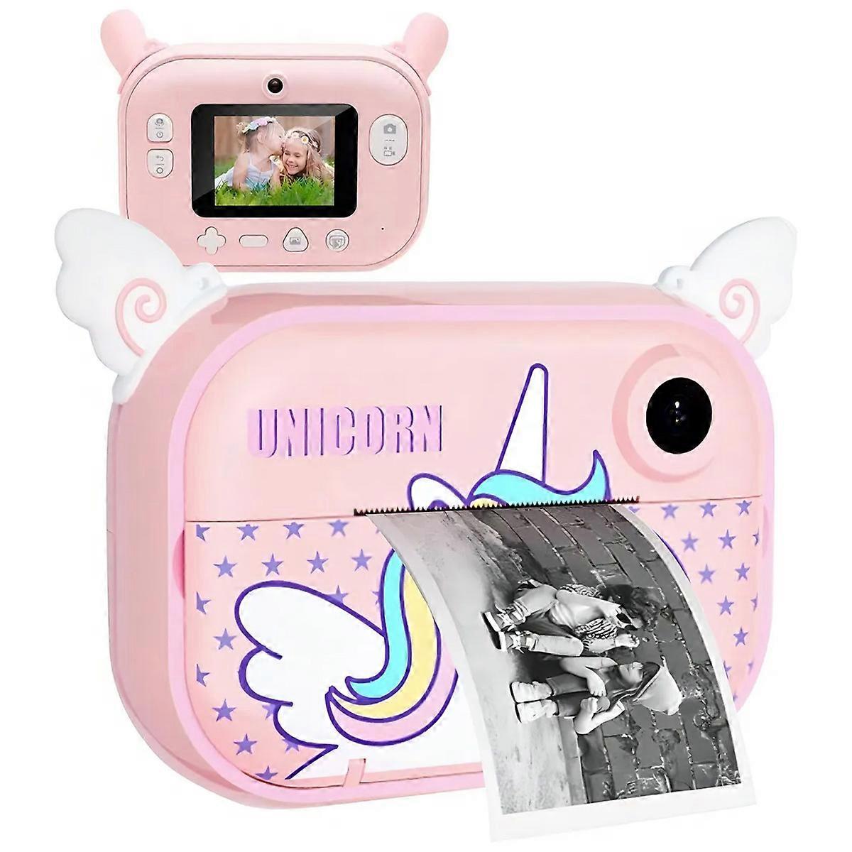 Kids Wifi Camera with Instant Print Zoo Family Unicorn, Pink
