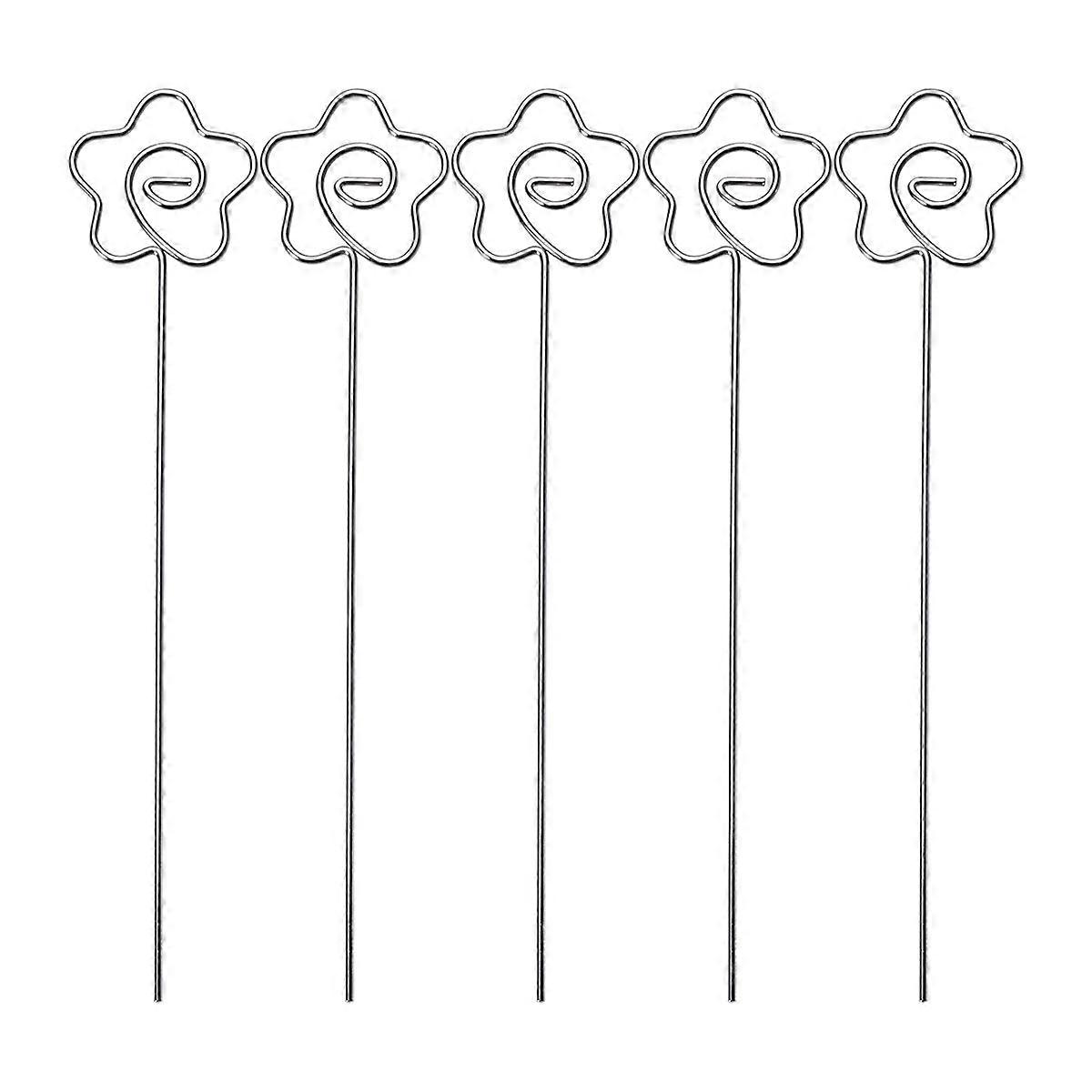 Photo Holder Metal Flower Shape Table Clip for Holding Notes 100Pcs