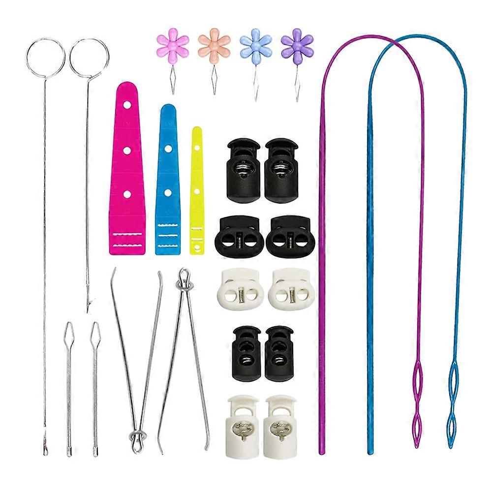 Drawstring Threading Tool Flexible Threader for 5Sets Sewing Crafts