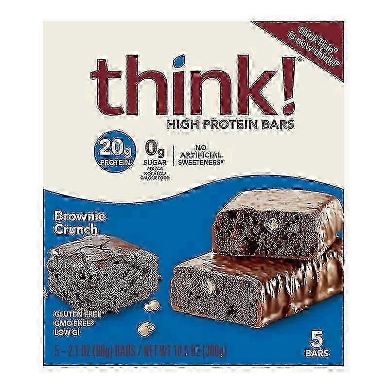 Think! High Protein Bars Brownie Crunch, 5 Ea