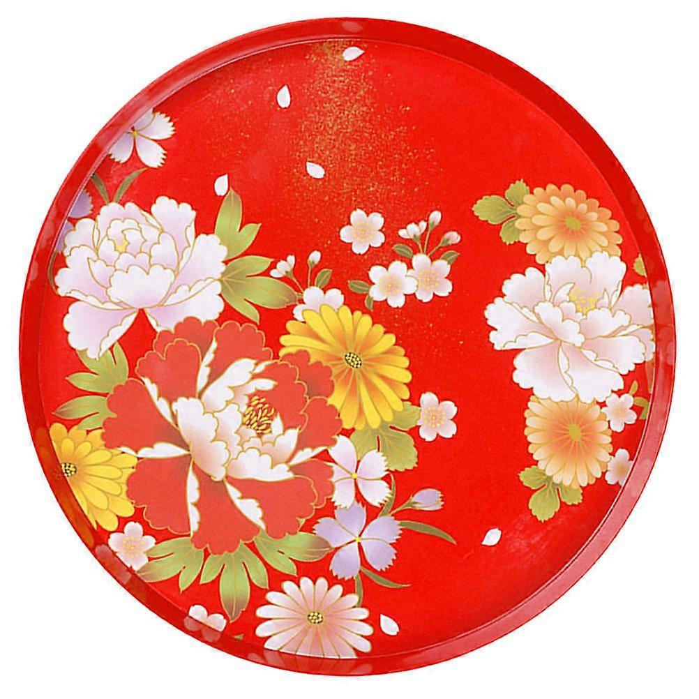 Chinese Wedding Serving Tray Fruit Plate for Storage Use Red