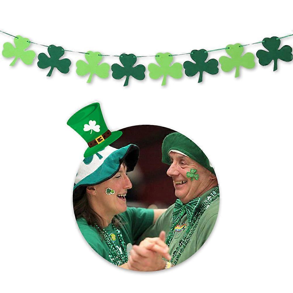 Party Decoration Banner Pull Flag Green for St Patricks Day