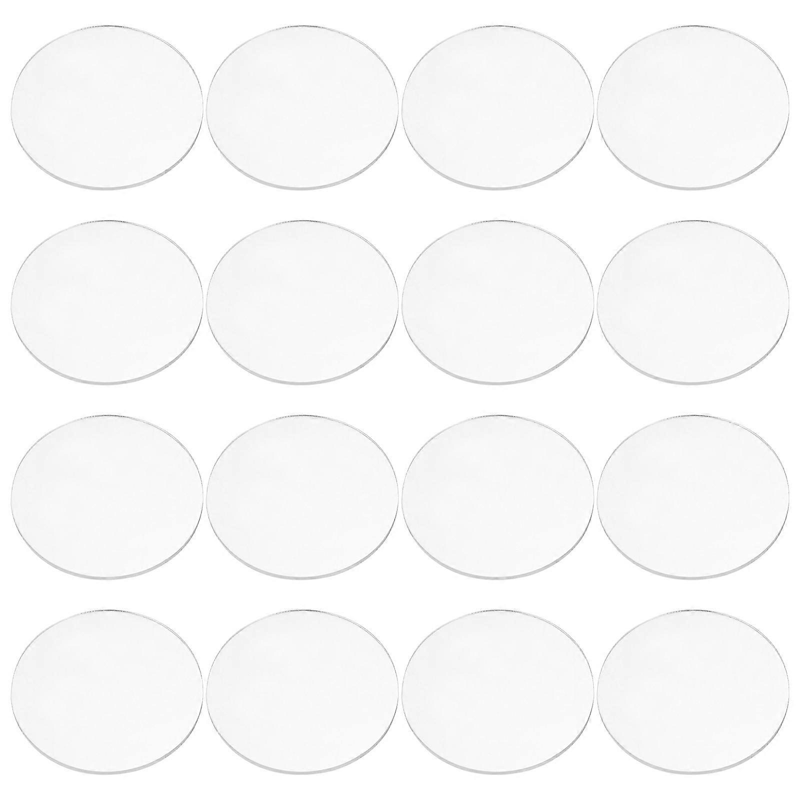 Round Discs Acrylic Sheets Artists Display Artwork Clear Transparent Circle Blanks 20Pcs