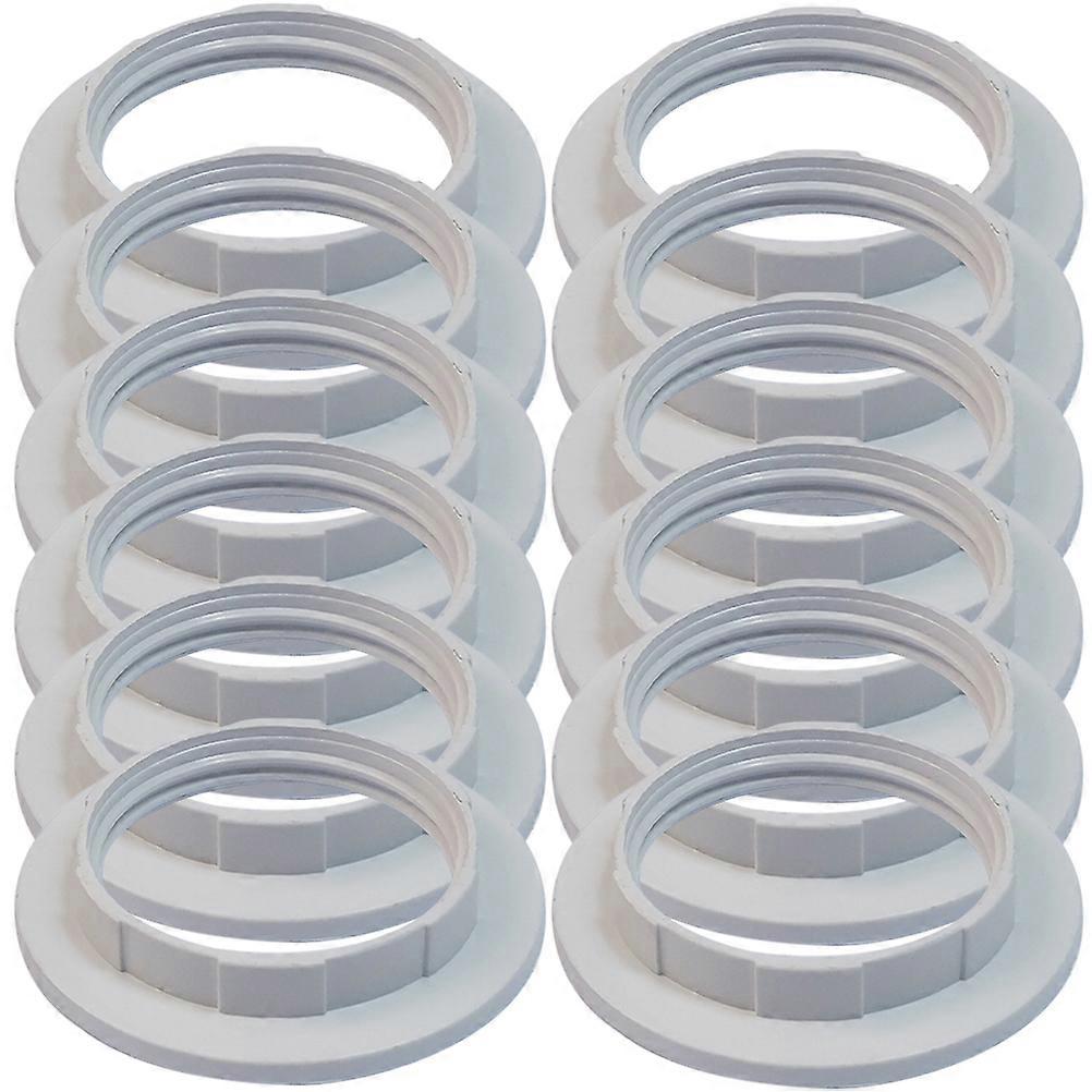 Light Socket Retainer Ring E27 Lamp Shade Collar for Lamp Use 50Pcs White