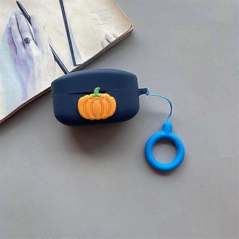 For Beats Solo Buds Wireless Bluetooth-compatible Earbuds Cartoon Fruit Silicone Case with Loop Stra