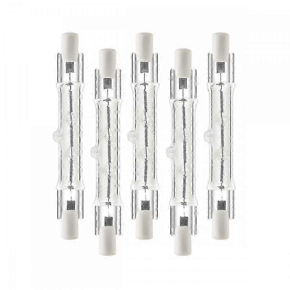 5 Pack R7s 118mm 300w 230v,r7s Halogen Linear Light Bulb, Dimmable Halogen Lamp compatible Construction Wo