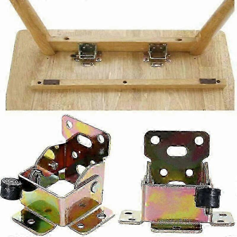 Folding Table Leg, 2Pcs Self-Locking Hinges, Folding Table Leg Hinge, 90 Degree Self-Locking Folding