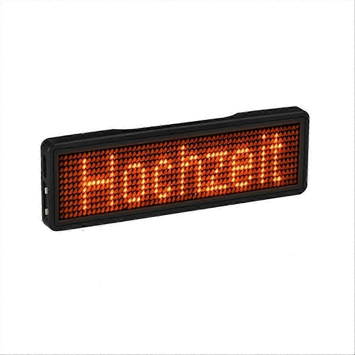 6X Bluetooth LED Name Badge Rechargeable Light Sign DIY Programmable Scrolling Message Board Display