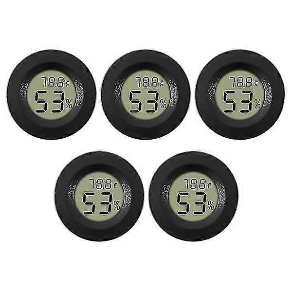 5-Pack Grometer Thermometer Digital LCD Display Hygrometer for Humidifier Dehumidifier