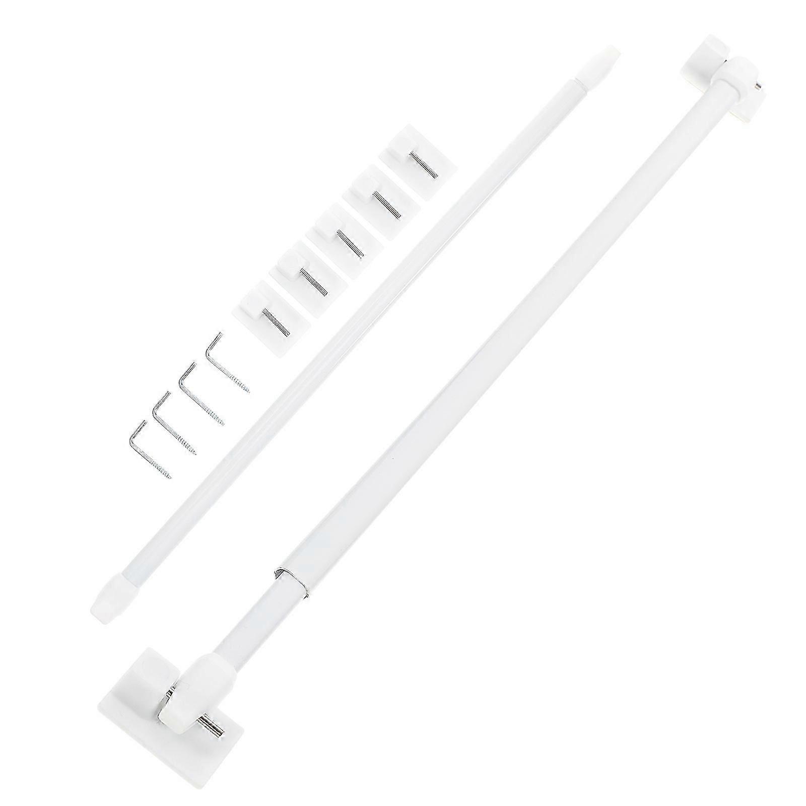 2pcs Small Curtain Rod Extendable Curtain Rod Adjustable Plastic Curtain Rod