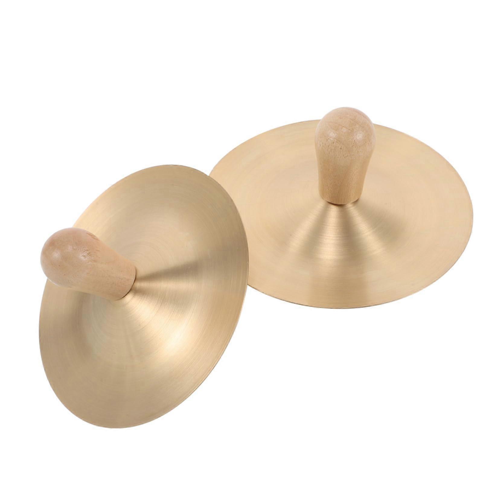 Hand Cymbals Pair Mini Percussion Instruments with Ergonomic Grip for Kids Music Class