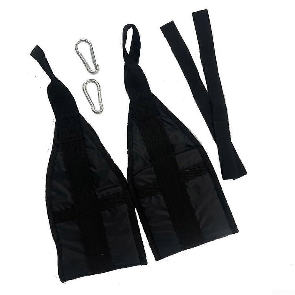 Ab Straps for Pull Up Bar Core Training with Quick Attachment, Supports 300 lbs, Black