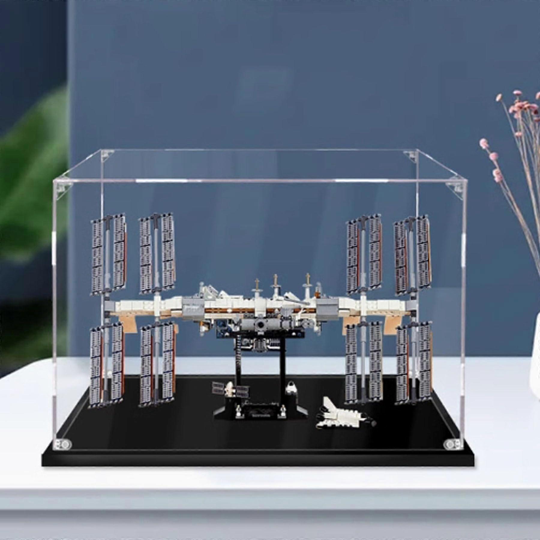 Acrylic Display Case for  21321 Space Station, Dustproof Clear Box with Easy Assembly