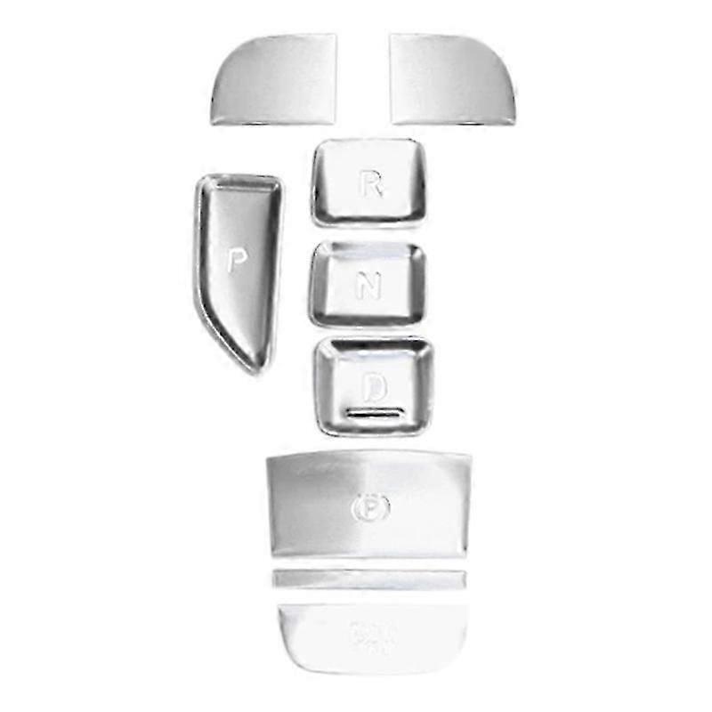 Car Shift Panel Button Sticker Central Control Panel Button Decoration Cover for 2021 2022 Silver