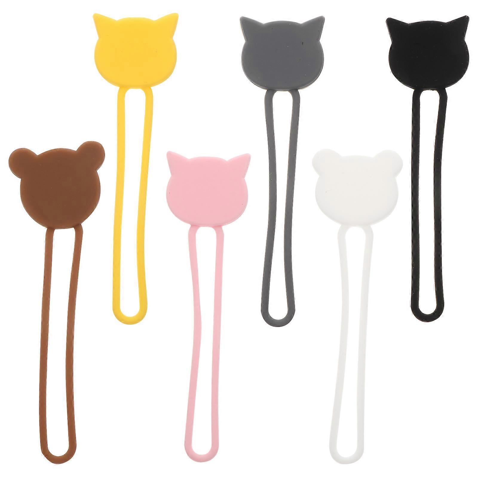 Cartoon Animal Cable Manager for Organizing Cable 12Pcs Silicone