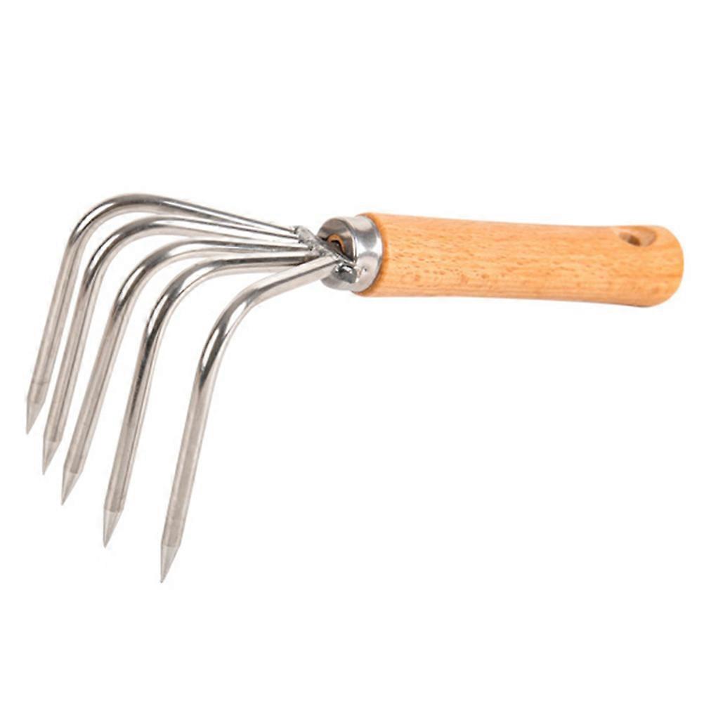 Beach Rake Hand Tool with 5-Tine Claw for Shell Digging 5Pcs Set