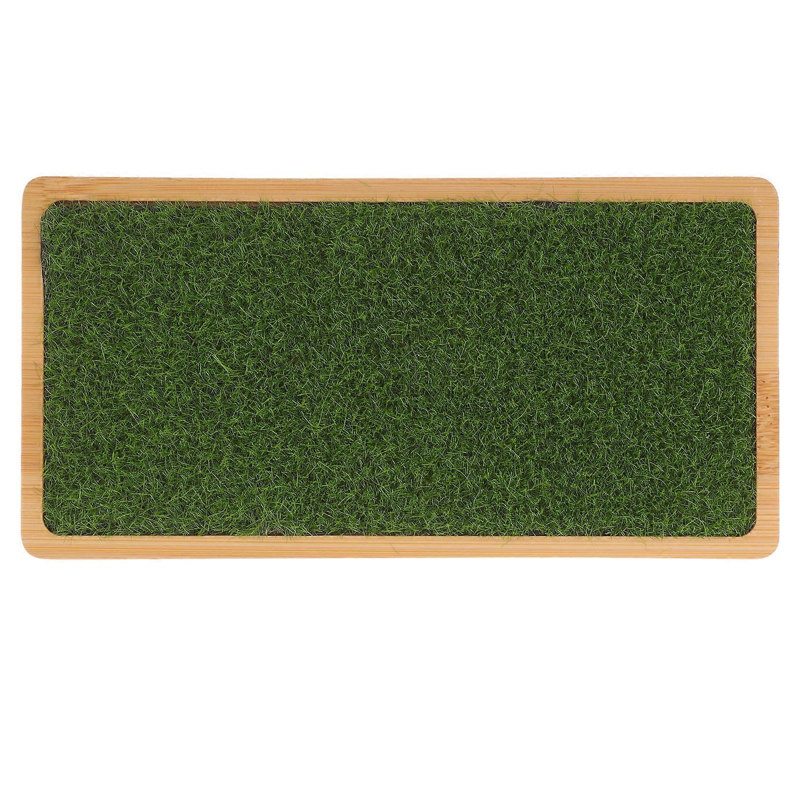 Model Display Base Display Stand for 2Pcs with Simulation Grass Mat