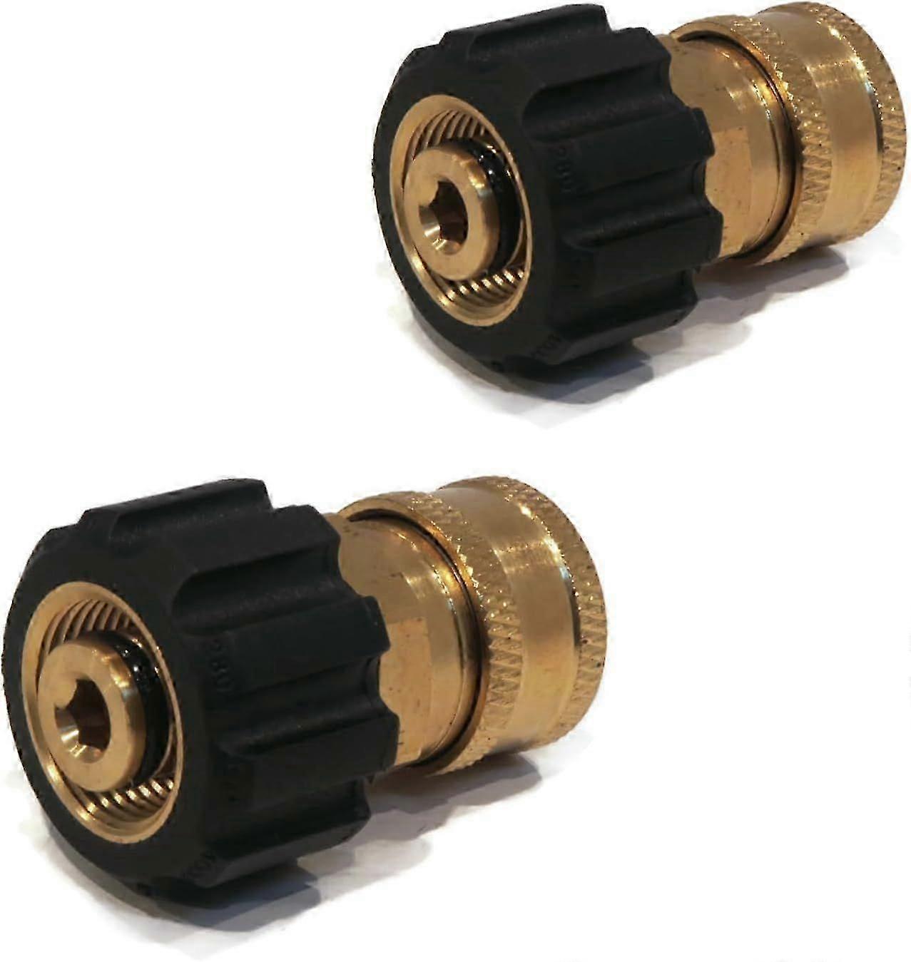 | (2 Pack M22 FPT X 3/8" Quick Connect Coupler Adaptor for Pressure/Power Washers