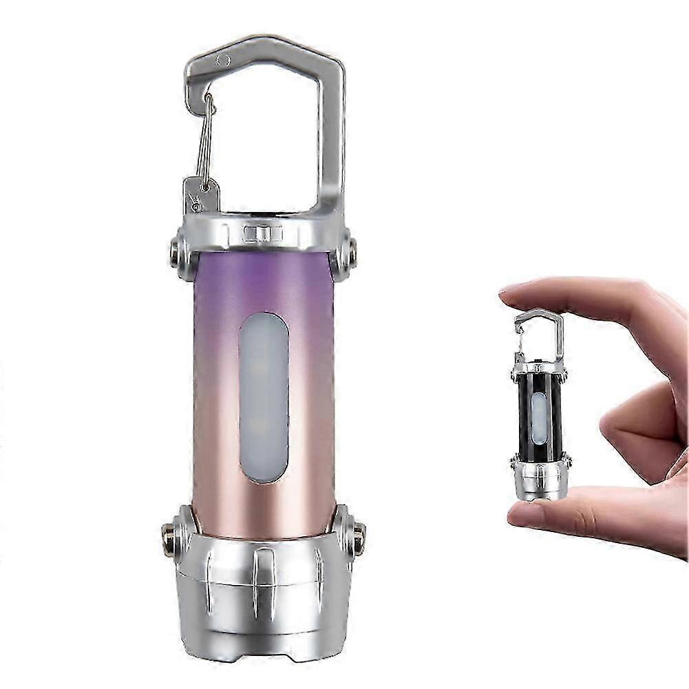 Durable Mini Keychain Flashlight Rechargeable Pocket Cob Working Light Hook Emergency Easy Use
