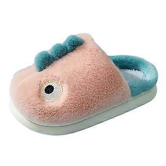 Tofflor för barn flickor 3-4 vinter varma hem varma tofflor 3D-tecknade Meng Meng djur hemtofflor tofflor för barn pojkar 7-8 år 2-3 år