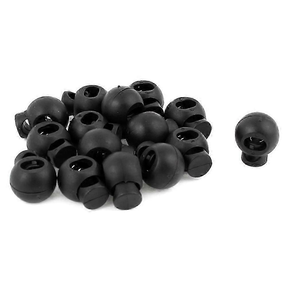 Adjustable Round Toggle Spring Loaded Rope Lanyard Cord Locks 15Pcs