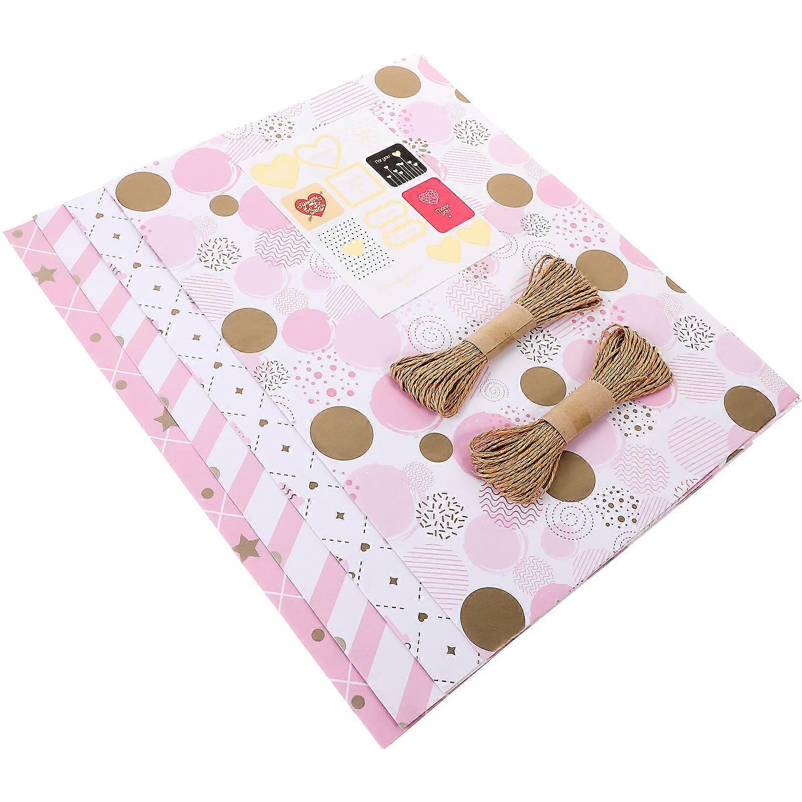 Decorative Gift Wrapping Paper Sheets for DIY Packing 5Sets Assorted Color
