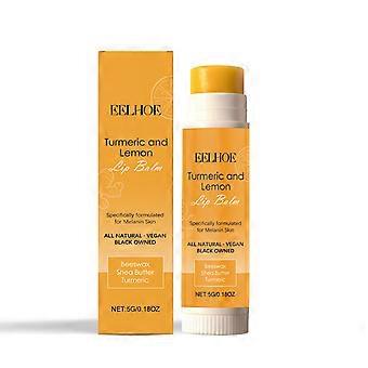 EELHOE Turmeric Lemon Lip Balm Moisturizes, Brightening And Softening The Lip Skin. Daily Moisturizing And Cleansing Dead Skin